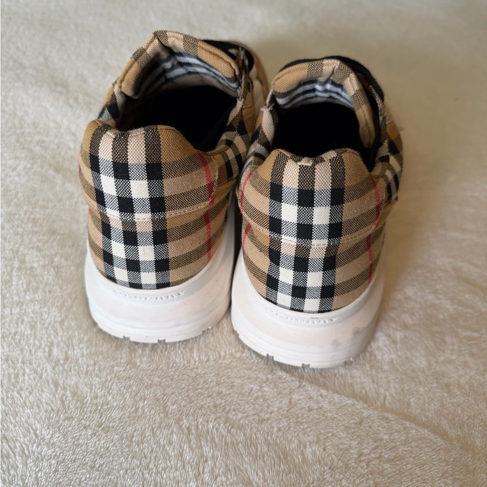 Men’s Burberry Plaid Sneakers - Picture 3 of 8